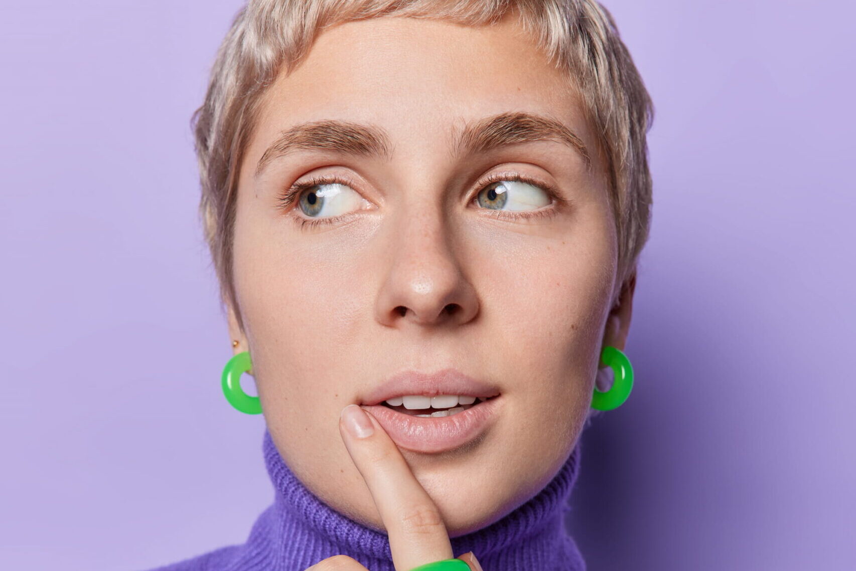 &ldquo;Does purple toothpaste work?&rdquo; she asks.