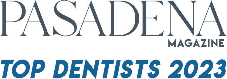 An image that reads &ldquo;Pasadena Magazine Top Dentists 2023&rdquo;